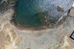 Vlak bij het strand