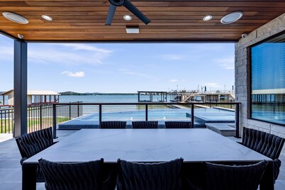 Lakefront Stay for 16 w/Pool, Dock, & Game Room!