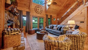 Smart TV, fireplace, video games