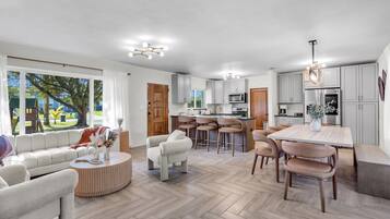 Luxury House, 4 Bedrooms, Private Pool, Garden View | Living area | 55-inch flat-screen TV with cable channels