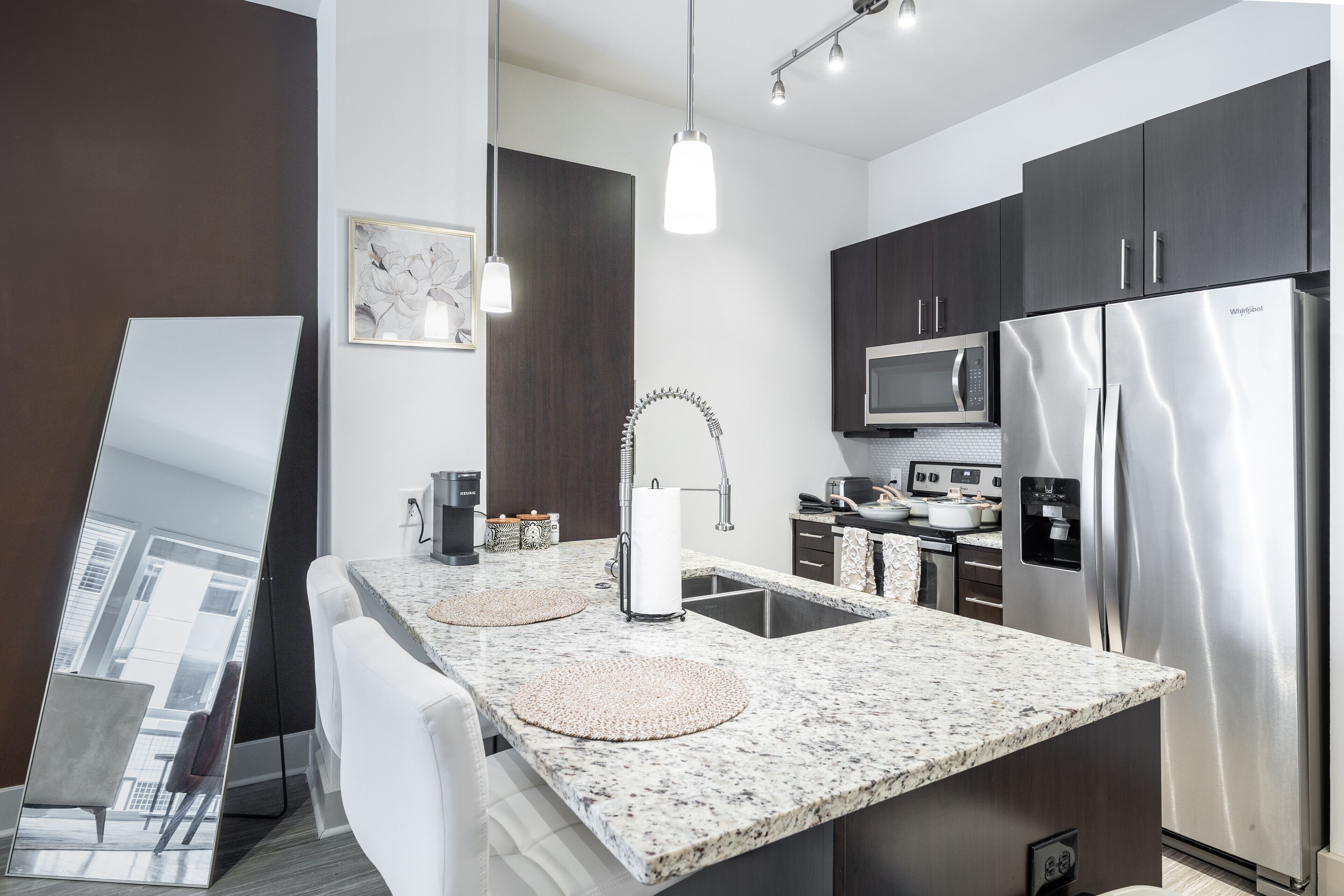 Microwave, oven, stovetop, dishwasher