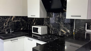 Oven, stovetop, paper towels