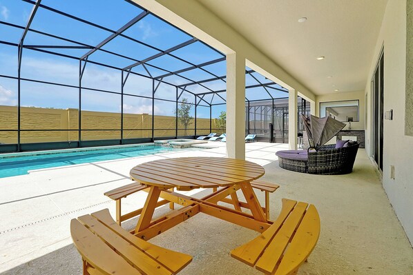 A heated pool