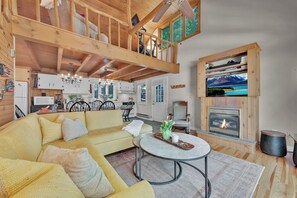 TV, fireplace, stereo, offices