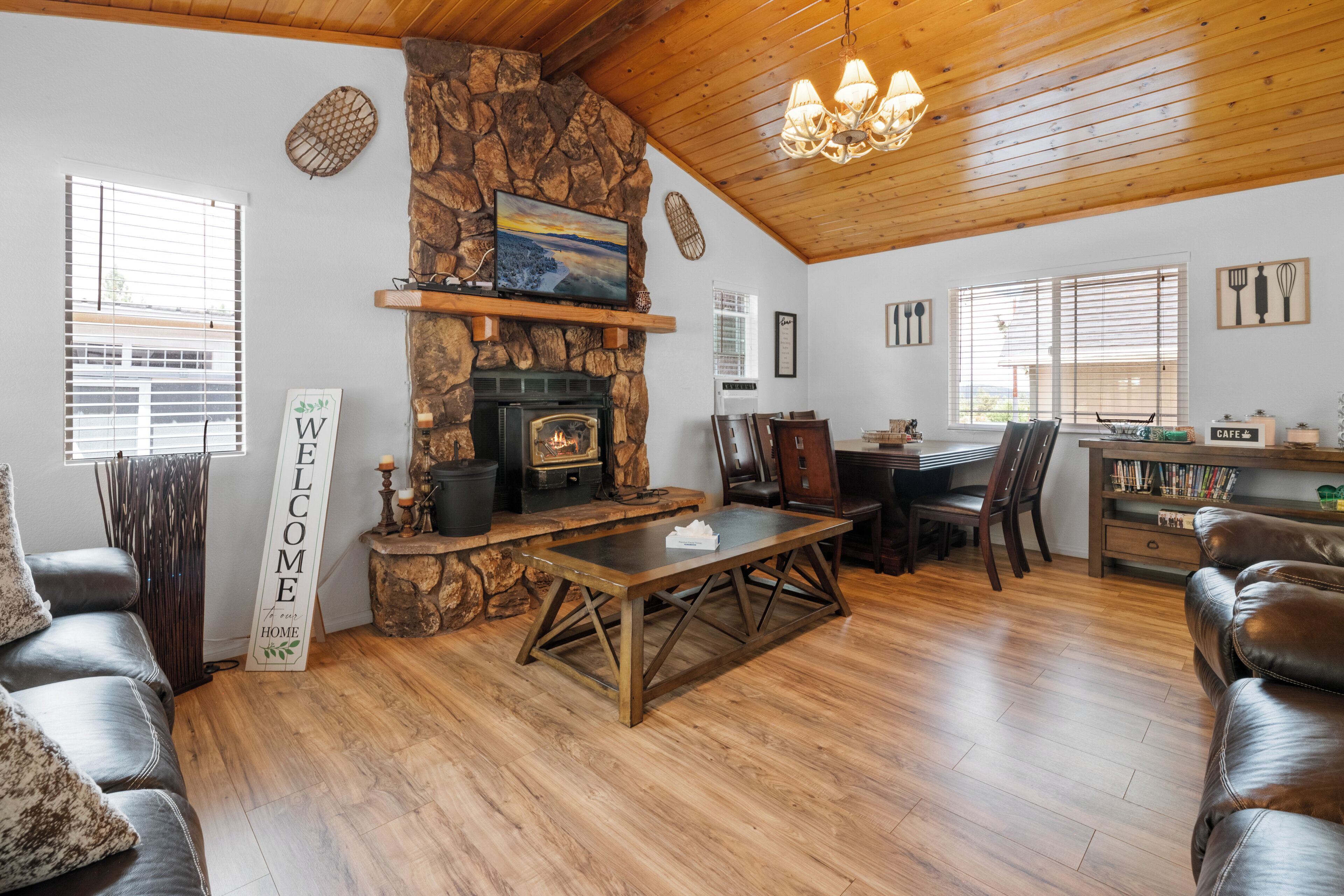 Flat-screen TV, DVD player