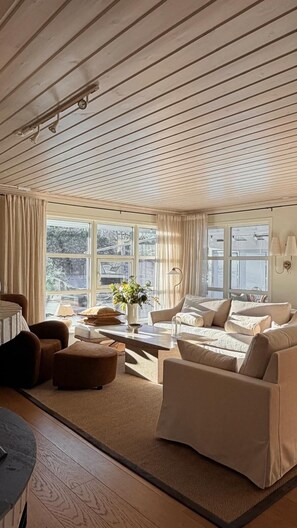 Una Smart TV, una chimenea, una pantalla de ordenador