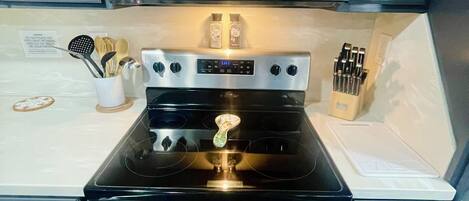 Microwave, oven, stovetop, dishwasher