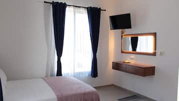Family Double Room, Patio, City View | Desk, laptop workspace, free WiFi