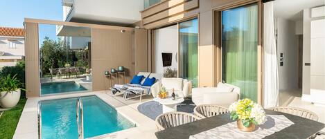 A heated pool