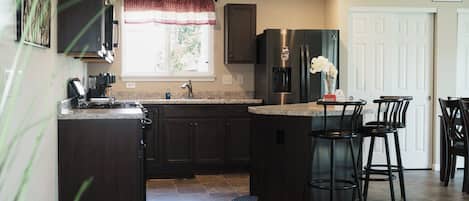 Microwave, oven, stovetop, dishwasher