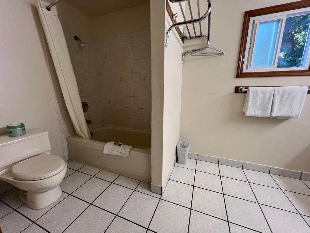 Bathroom | Separate bathtub and shower, towels, soap, shampoo
