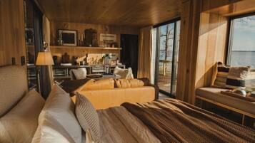 Luxury Cabin, Lake View | Desk, laptop workspace, free WiFi