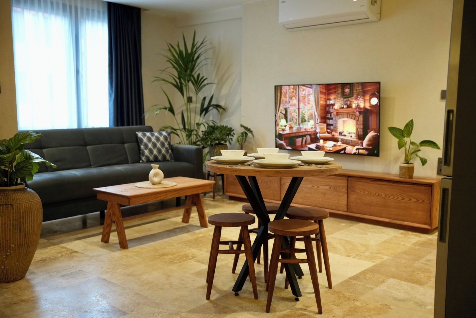 Smart TV de 54 pulgadas con canales digitales 