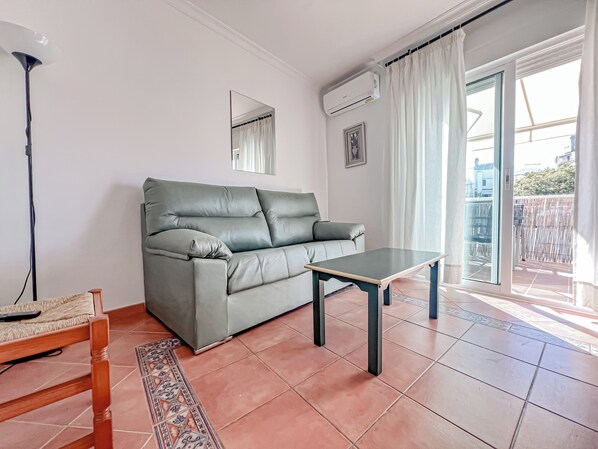 Apartment, 3 Bedrooms, Smoking, Terrace | Living room - 2-bedroom Apartment With Full-length Balcony and Shared Roof Terrace in Central (Nerja)