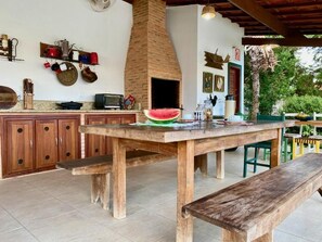 Outdoor dining - Pousada Nossa Terra (Rio Novo)