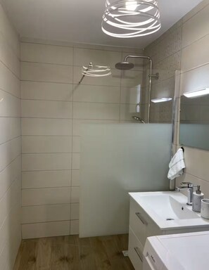 Secador de pelo, toallas, jabón y papel higiénico
