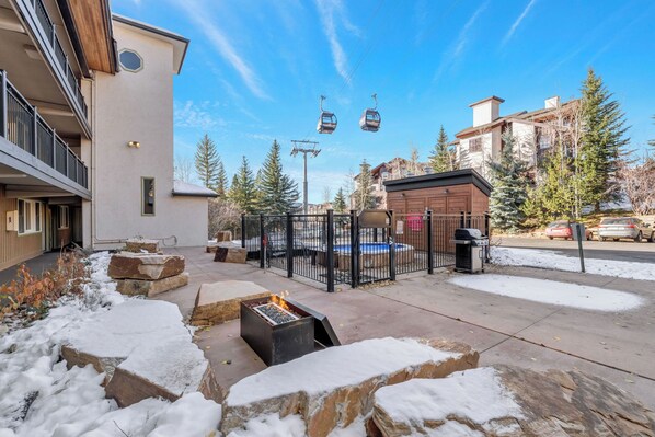 Terrace/patio - JUST LISTED Ski-In/Ski-Out 3BR Condo Under the Gondola – Perfect Location! (Steamboat Springs)