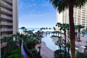 Indoor pool, a heated pool - Shores of Panama 325 - 3rd Floor, Updated, Free Fun! Sleeps 6. (Panama City Beach)