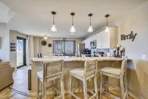 Fridge, microwave, oven, stovetop - Origin at Seahaven 403 - Spacious 3 Bedroom w/Sunset View! Free Fun! (Panama City Beach)