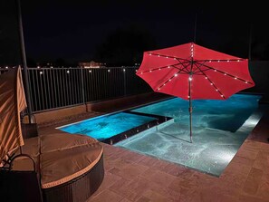 Outdoor pool, a heated pool