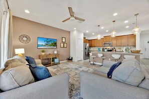 Smart TV, DVD player, books