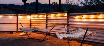 Family Escape: Fenced in Yard, Pool, AC, Hot Tub, 2 Fire Pits, Hammocks, Quiet