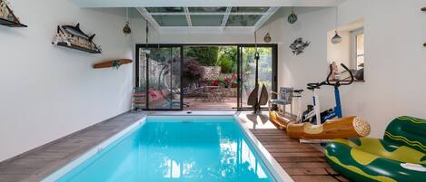 Indoor pool, a heated pool