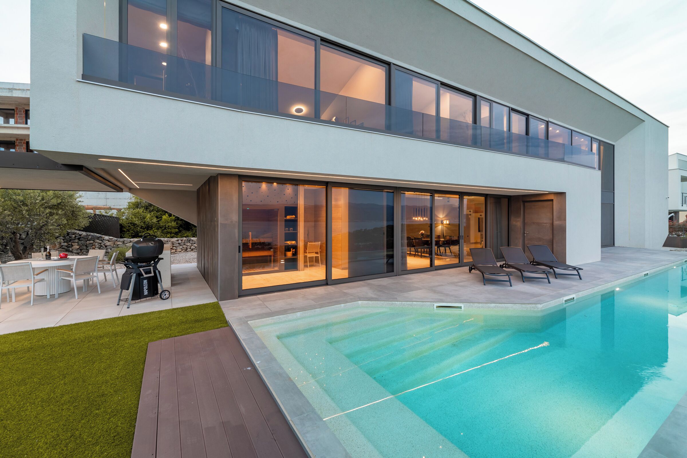 A heated pool