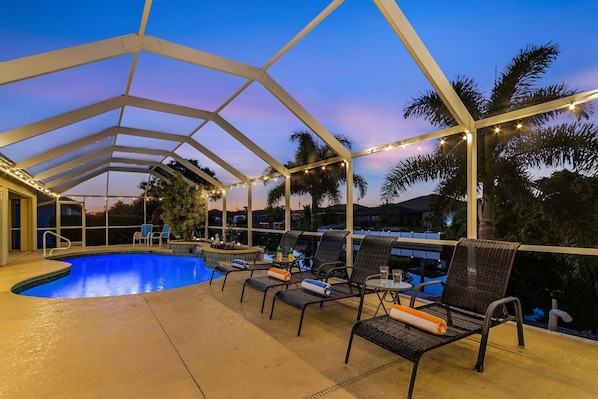 A heated pool