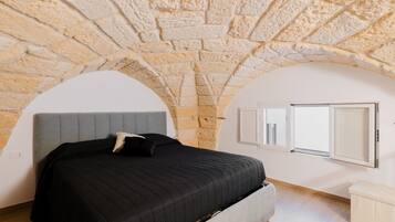 1 sovrum och sängkläder