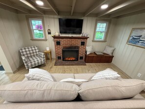 TV connectée, cheminée