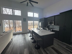 Fridge, microwave, oven, stovetop - Greers Ferry Waterfront new construction home minutes from Furgersons Marina. (Clinton)