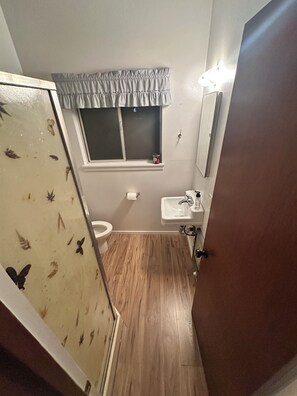 Haartrockner, Handtücher, Seife, Toilettenpapier