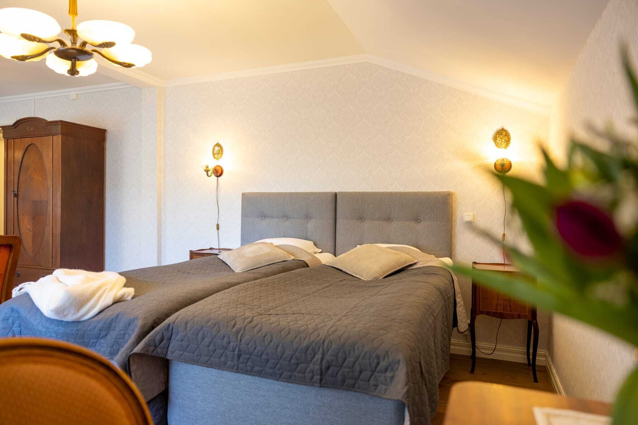 Deluxe dubbelrum | Arbetsyta för laptop, mörkläggningsgardiner och ljudisolering