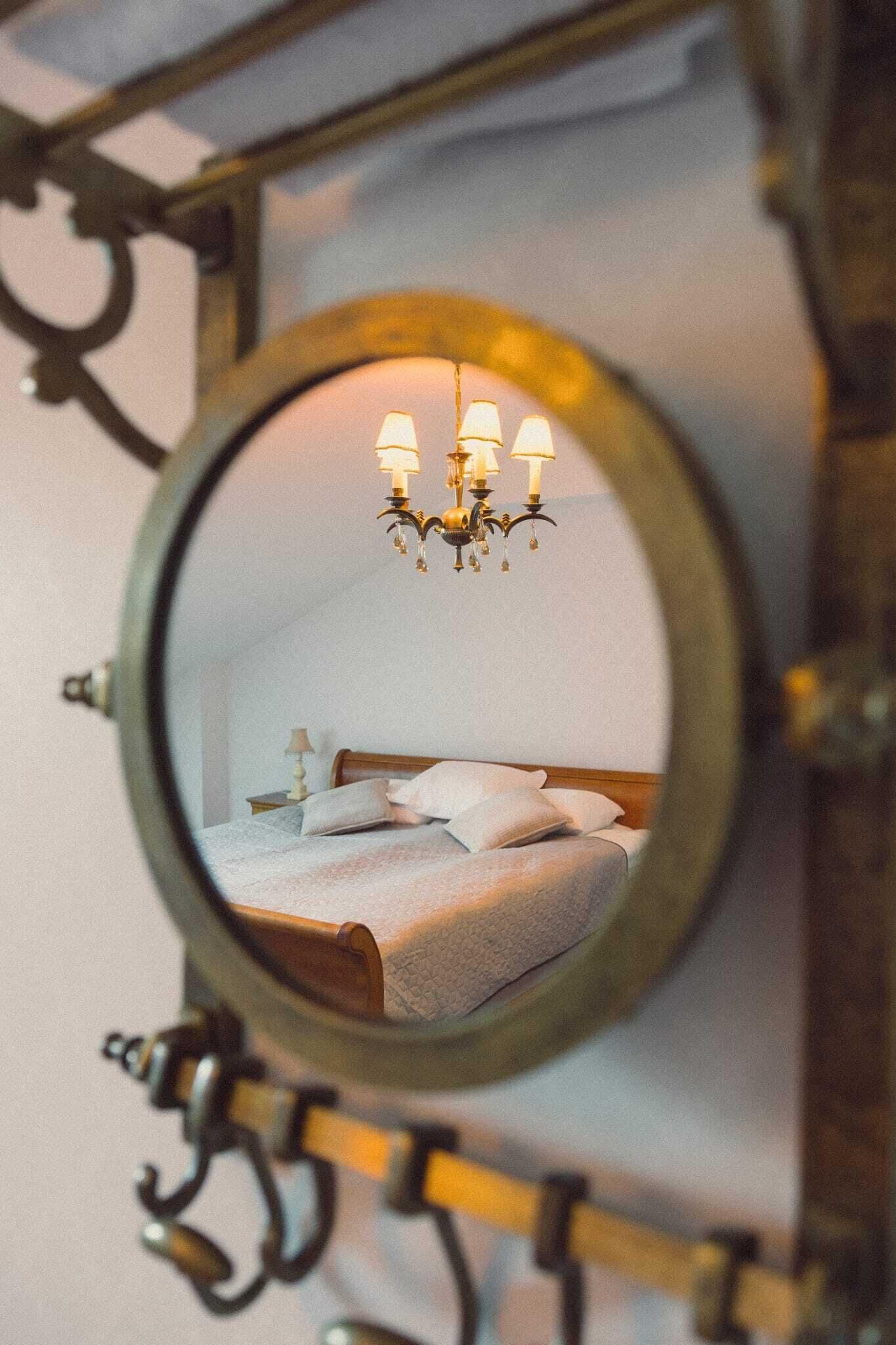 Laptop workspace, blackout curtains, soundproofing, iron/ironing board