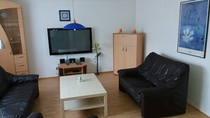 TV, DVD player, stereo