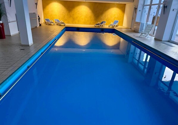 Indoor pool, a heated pool