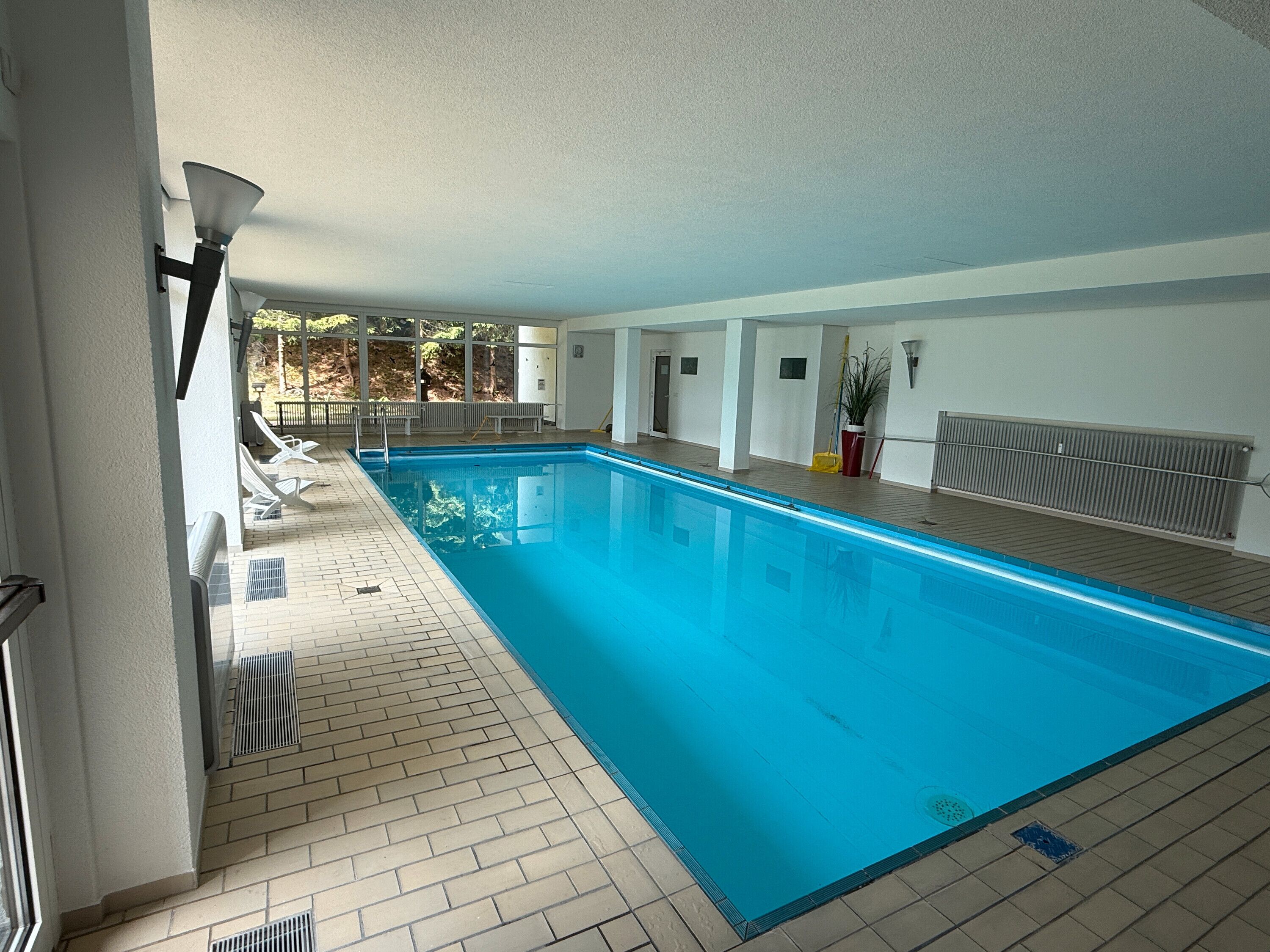 Indoor pool, a heated pool