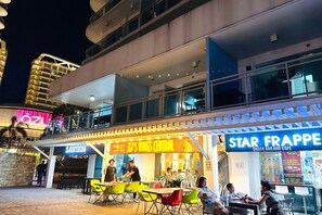 Outdoor dining - Azure Staycation Beach View your Second Home with Games, BT Karaoke- Best Deal! (Paranaque City)
