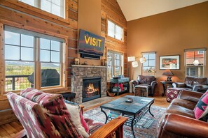 Smart-tv en een open haard