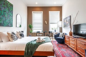 1 makuuhuone, työpöytä, silitysrauta/-lauta, ilmainen Wi-Fi