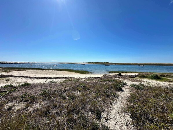 På stranden
