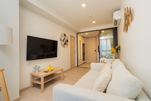 Superior Apartment, 1 Bedroom, Non Smoking, Balcony | Living area | LCD TV - Laguna Skypark by My Home Phuket (Choeng Thale)