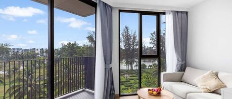 Superior Apartment, 1 Bedroom, Non Smoking, Balcony | Living area | LCD TV