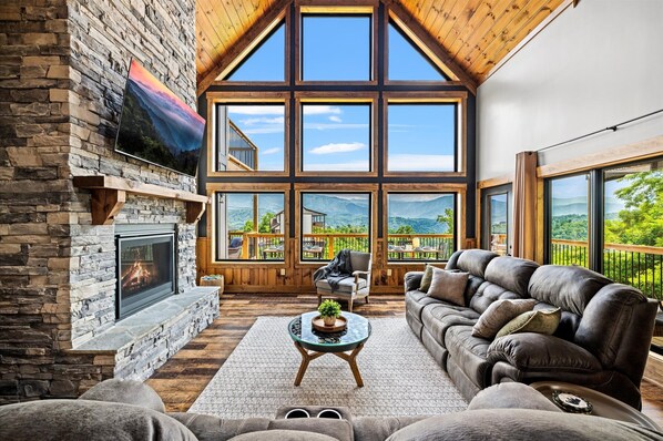 TV connectée, cheminée