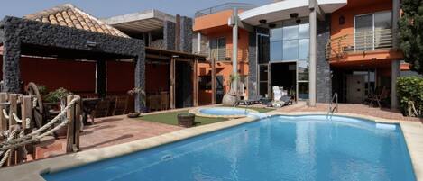 A heated pool