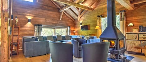 Fernseher, Kamin
