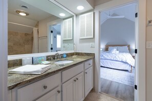 Suihku, hiustenkuivaaja, pyyhkeet