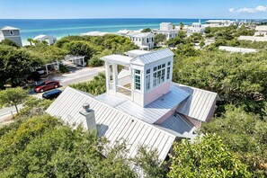 Exterior - Across-From-the-Beach Seaside Icon | Tower Gulf Views | 4 Kings (Santa Rosa Beach Fl)