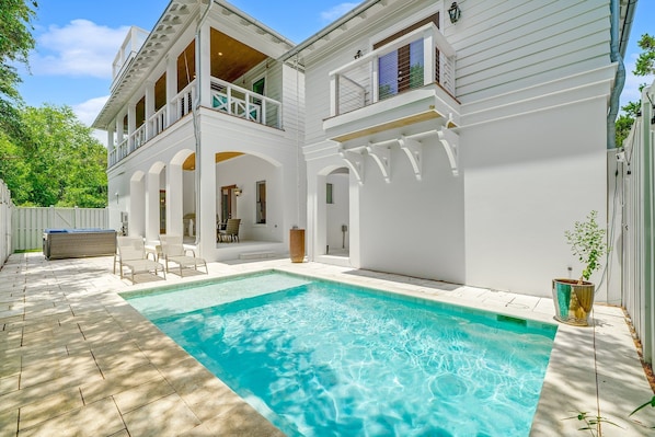 A heated pool